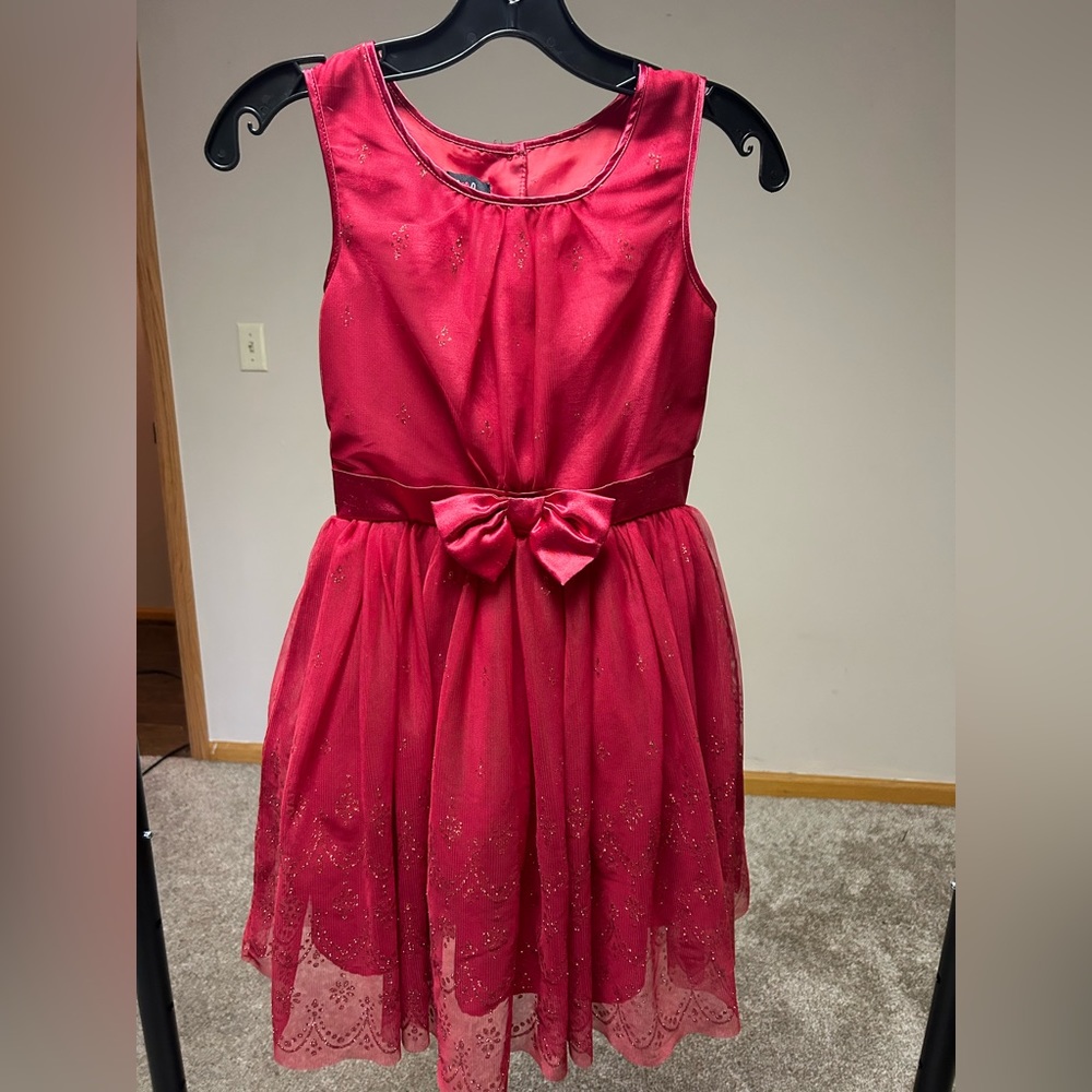 Girls size 10 red holiday dress